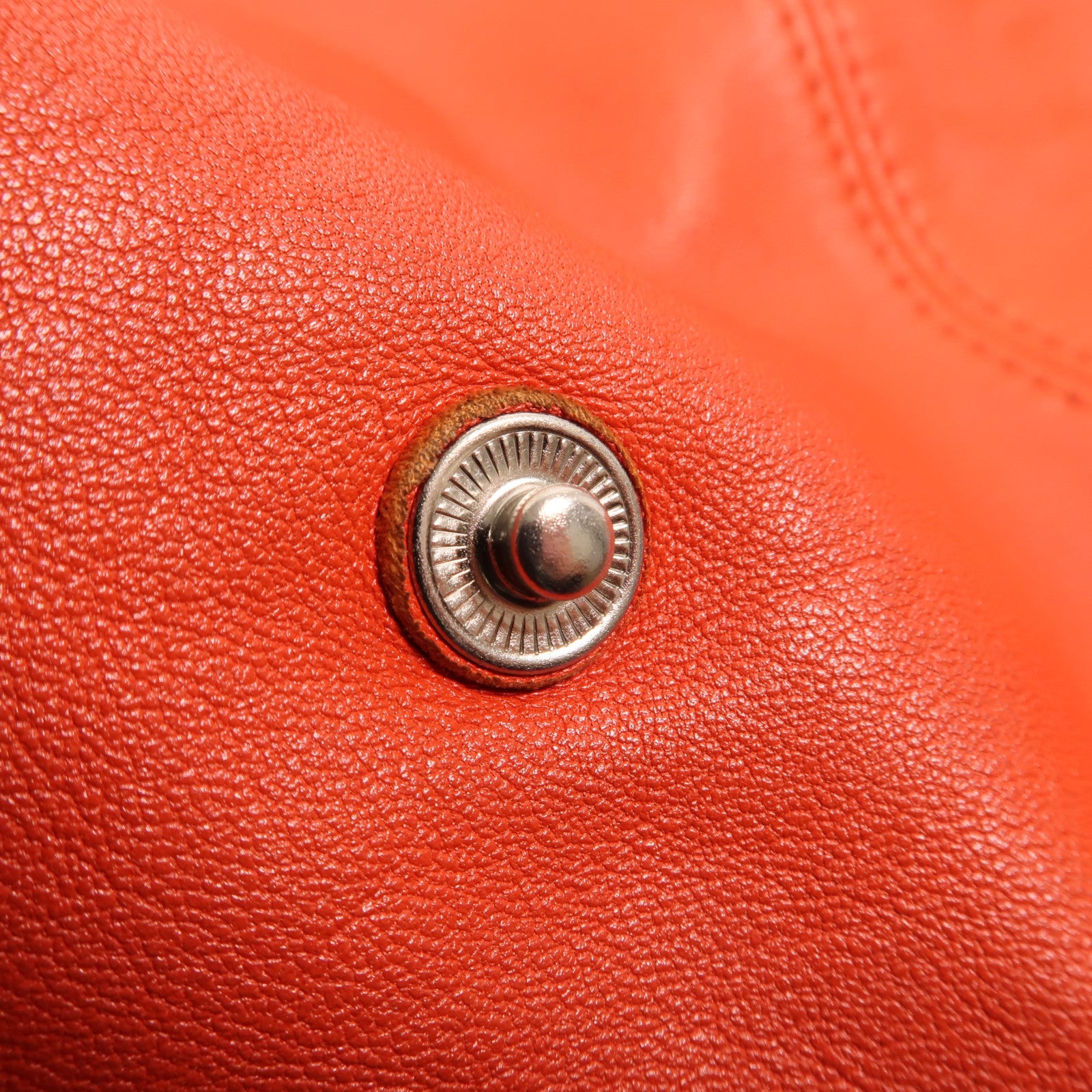 Longchamp 羊皮皮革Le Pliage Cuir銀扣手挽肩背兩用袋