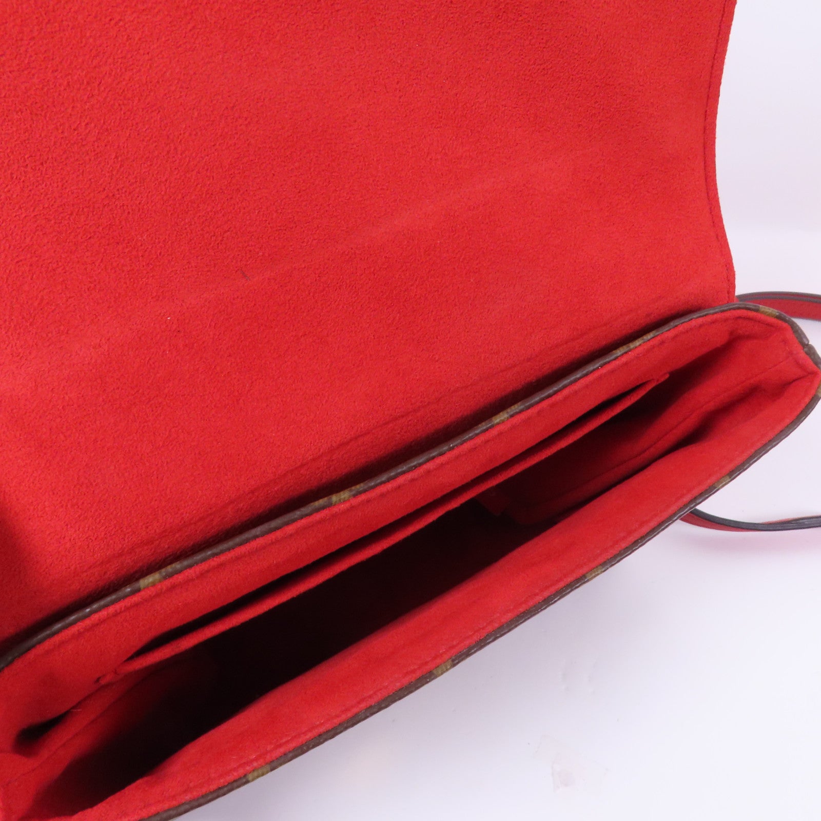 LOUIS VUITTON Monogram Locky BB金扣手挽肩背棕色/紅色