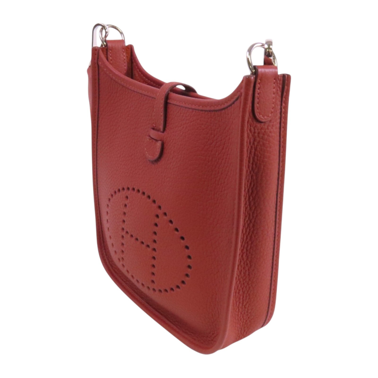 HERMES Clemence皮革Evelyne TPM銀扣肩背袋