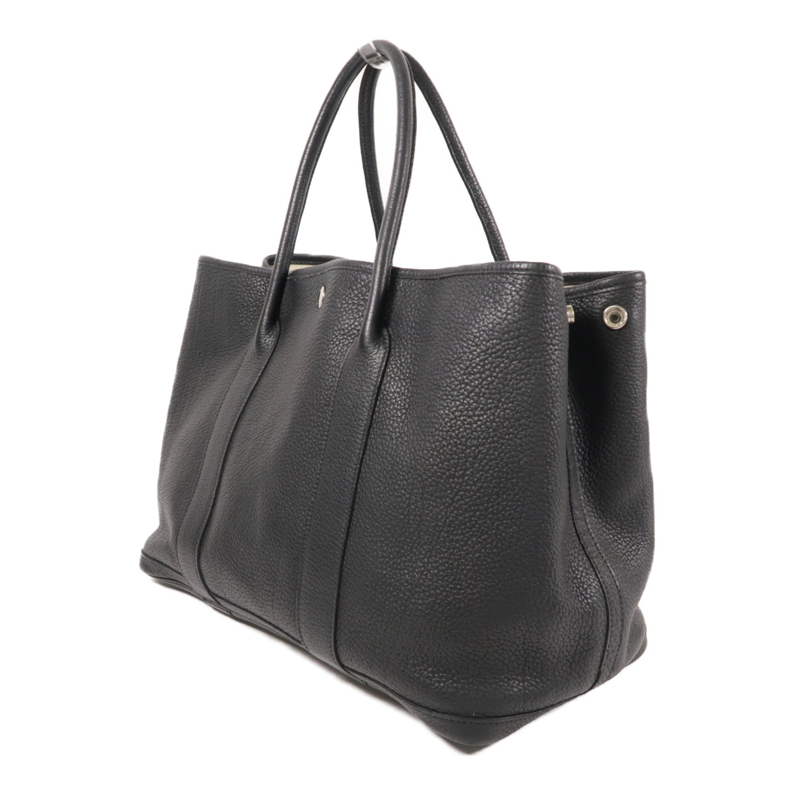 HERMES Negonda皮革GardenParty PM銀扣手挽袋