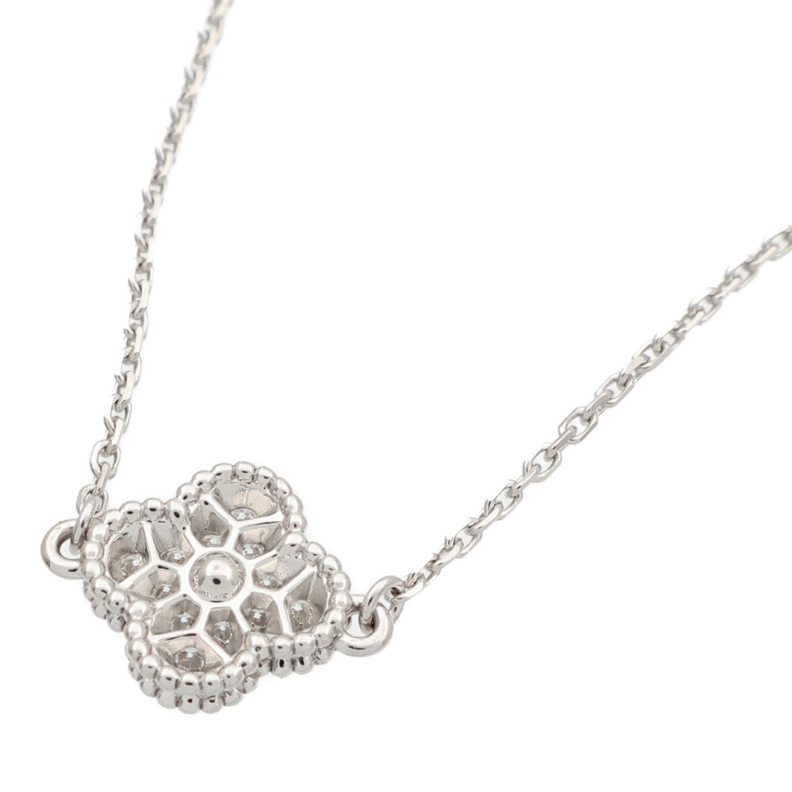 Van Cleef & Arpels 18K白金Sweet Alhambra鑽石手鏈