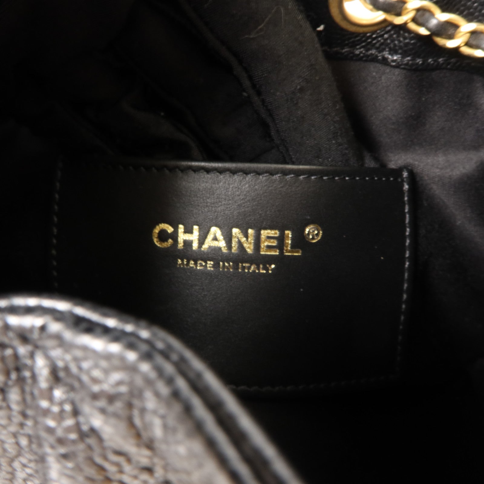CHANEL 牛皮皮革25 Mini鏈帶肩背袋