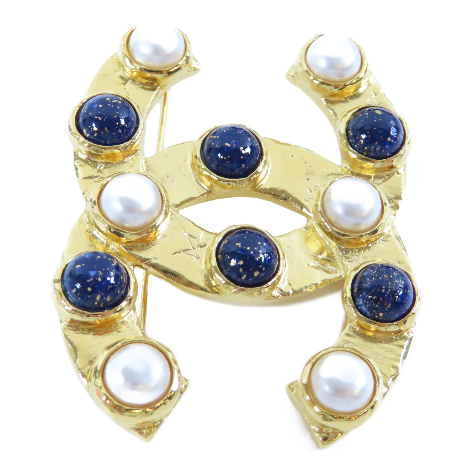 CHANEL 【激減優惠】金屬Brooch胸針金色/藍色/白色