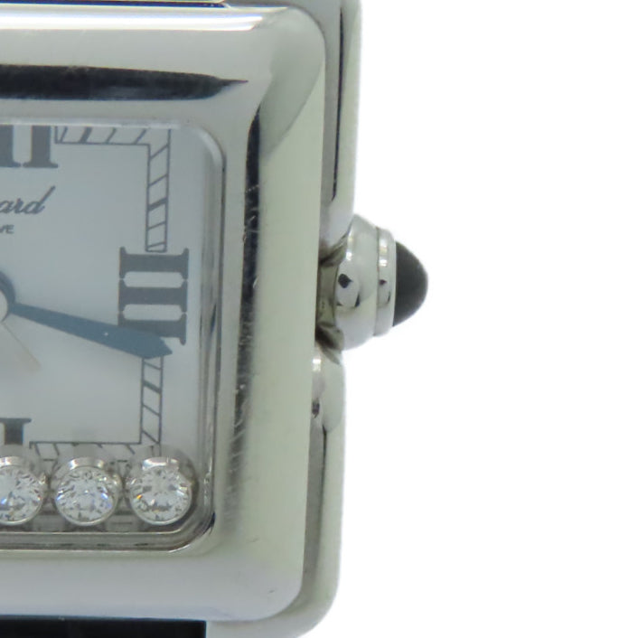 Chopard Happy Sport不鏽鋼/皮革手錶石英機芯白色