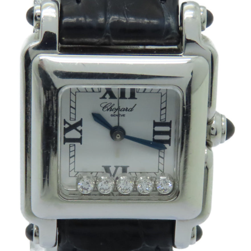 Chopard Happy Sport不鏽鋼/皮革手錶石英機芯白色