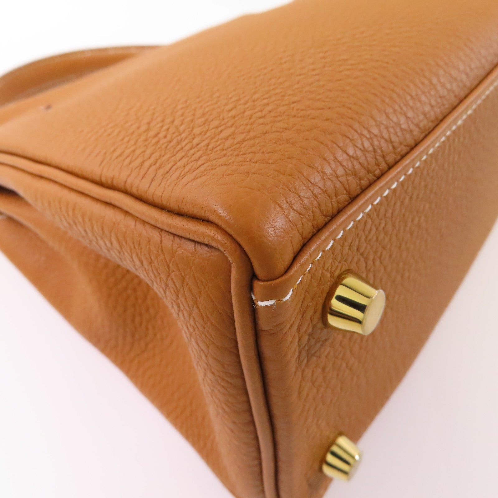 HERMES 【激減優惠】Togo皮革Kelly 25金扣手挽肩背兩用袋Gold