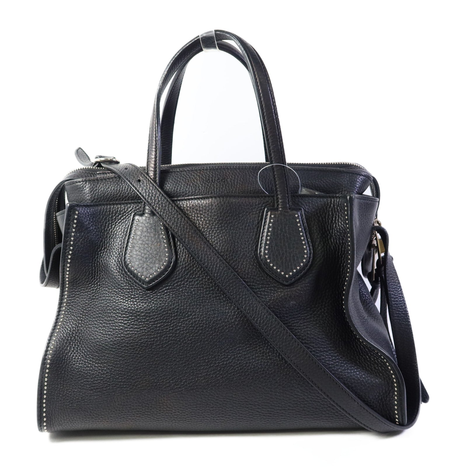 GUCCI 牛皮皮革2 Way Shoulder Bag銀扣手挽肩背兩用袋