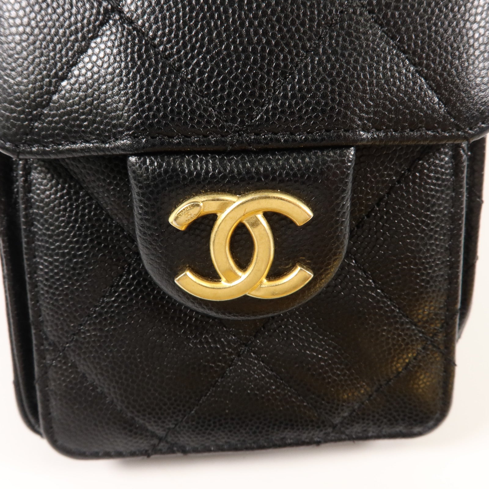 CHANEL 牛皮皮革25 Mini鏈帶肩背袋