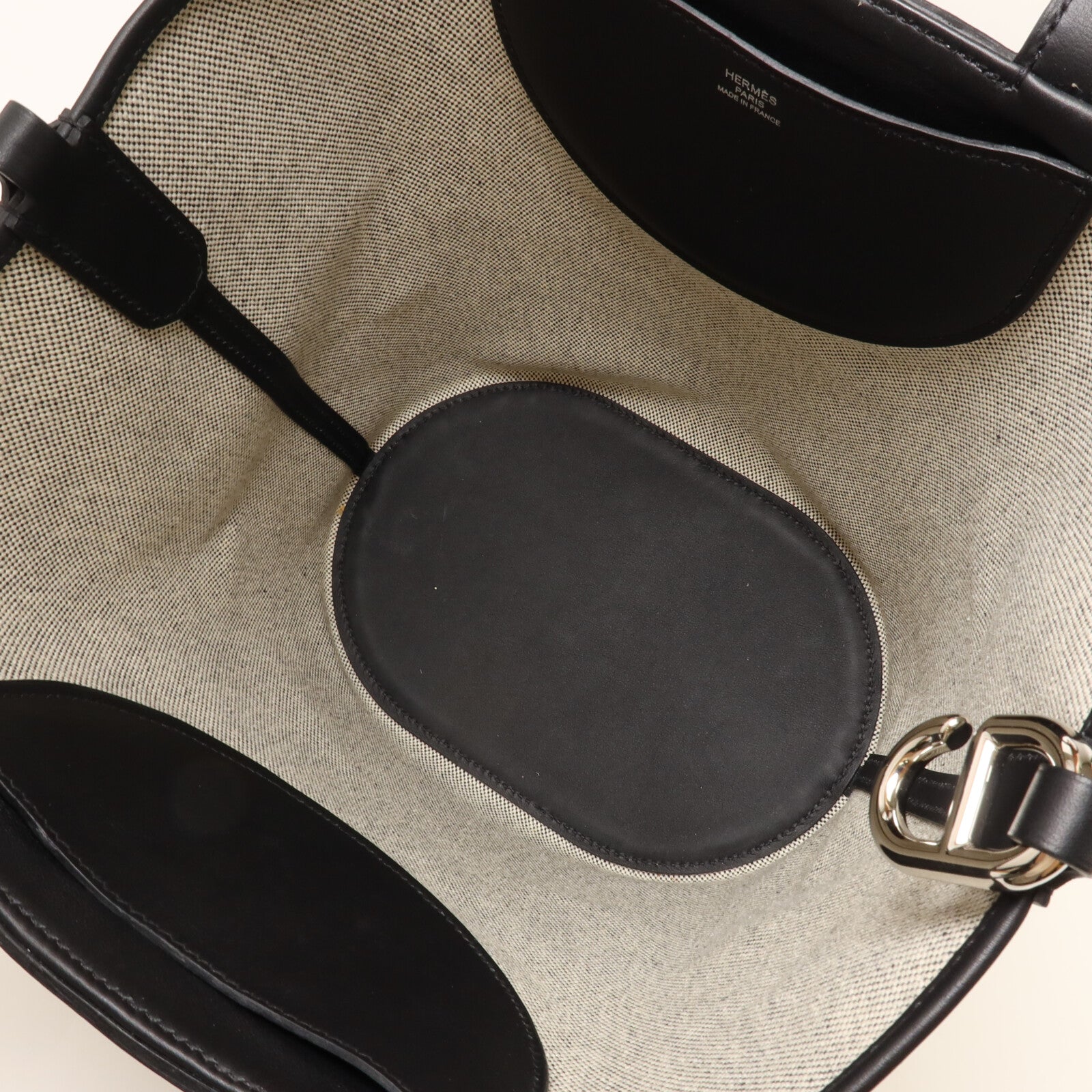 HERMES 帆布/Swift皮革In The Loop 23手挽袋Noir
