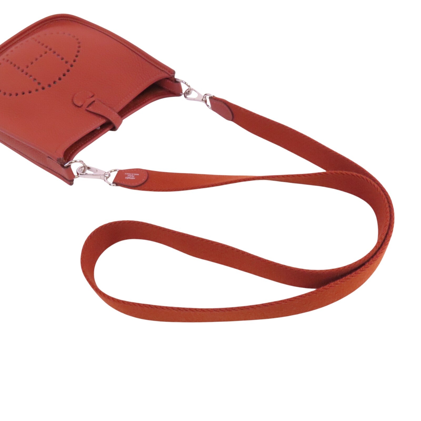 HERMES Clemence皮革Evelyne TPM銀扣肩背袋