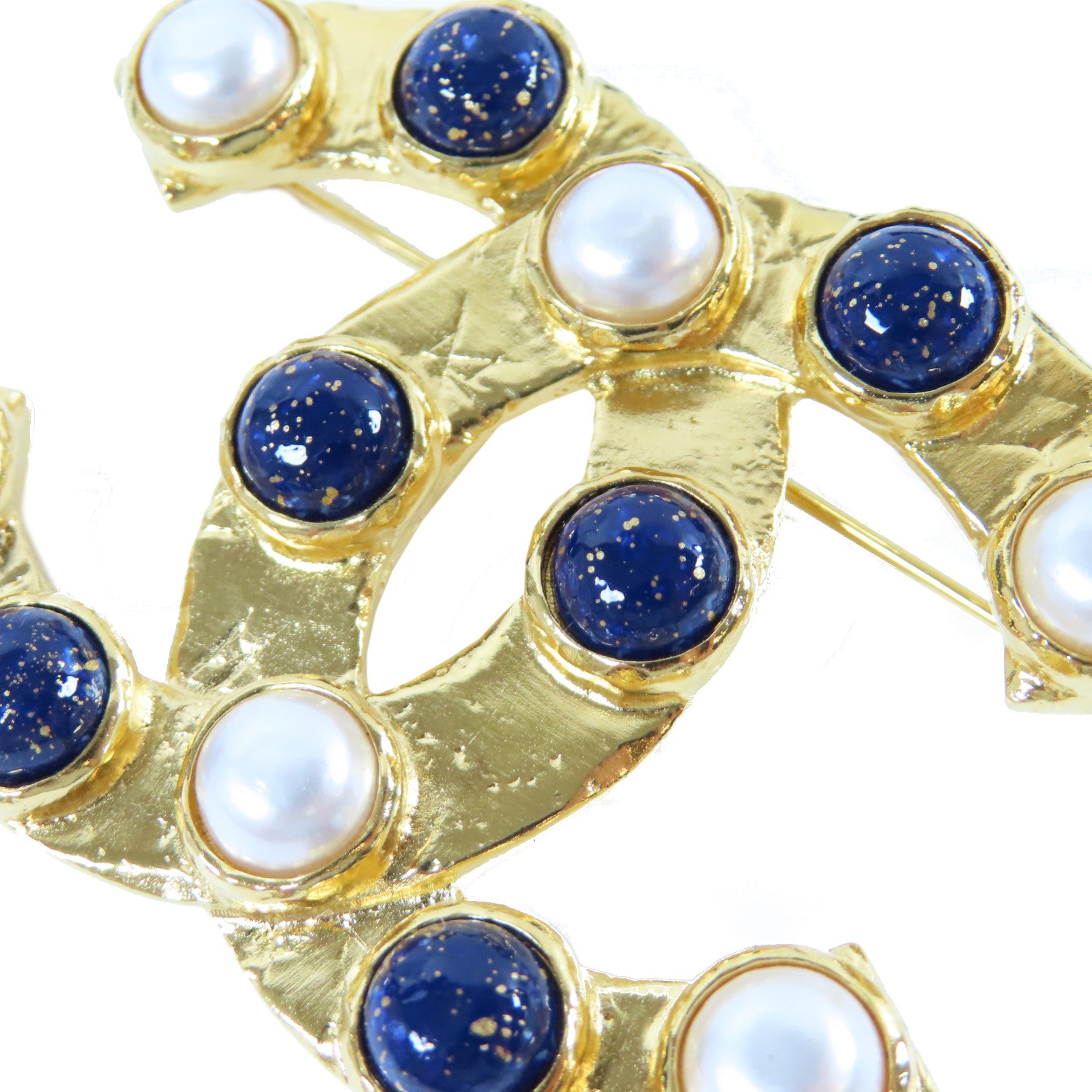 CHANEL 【激減優惠】金屬Brooch胸針金色/藍色/白色
