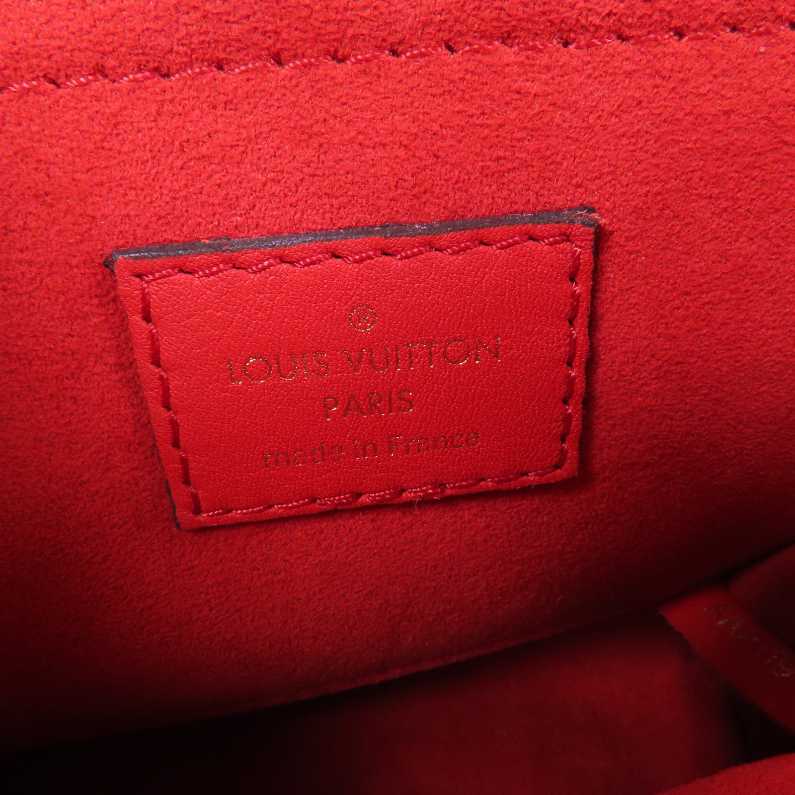 LOUIS VUITTON Monogram Locky BB金扣手挽肩背棕色/紅色