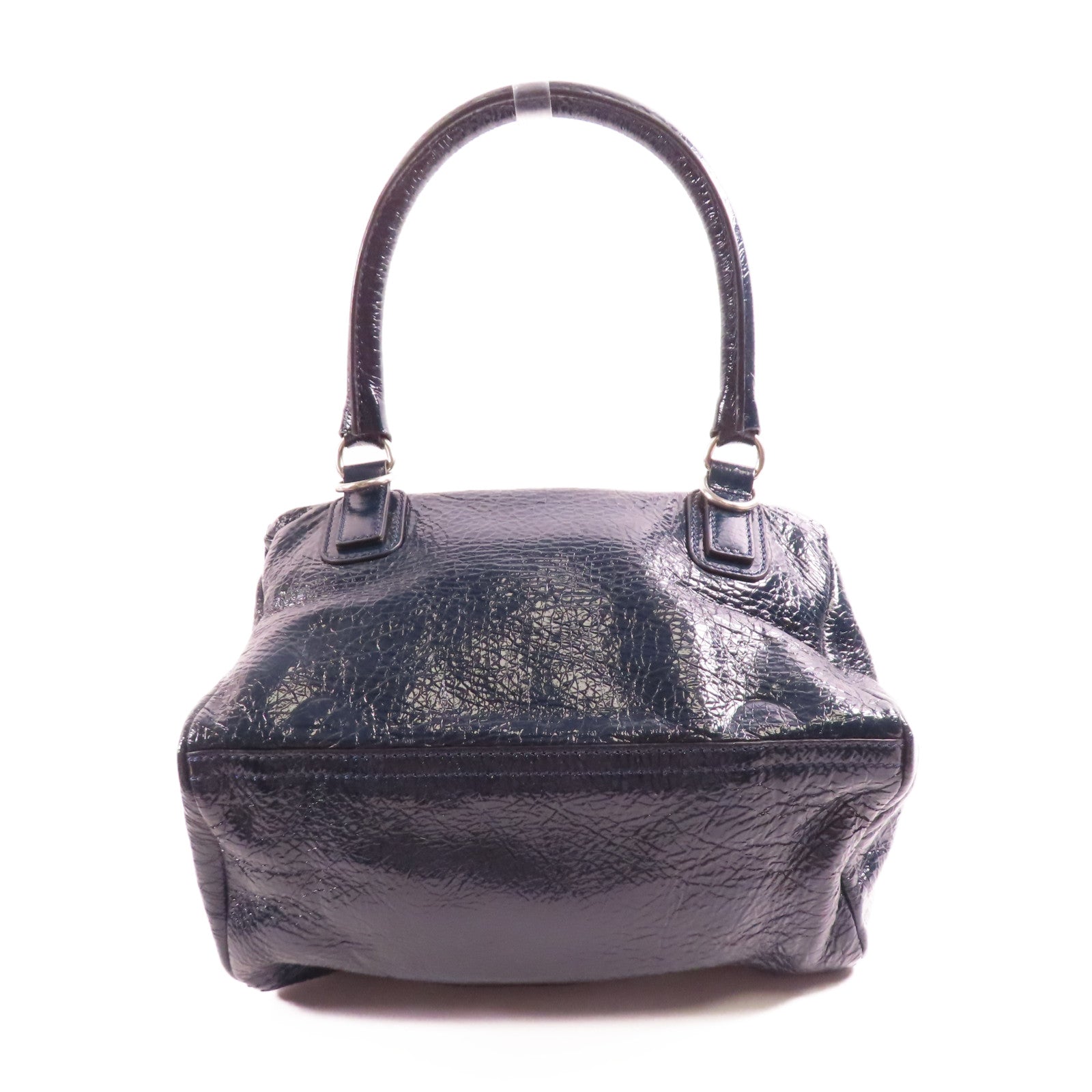 GIVENCHY 漆皮皮革2 Way Shoulder銀扣手挽肩背兩用袋