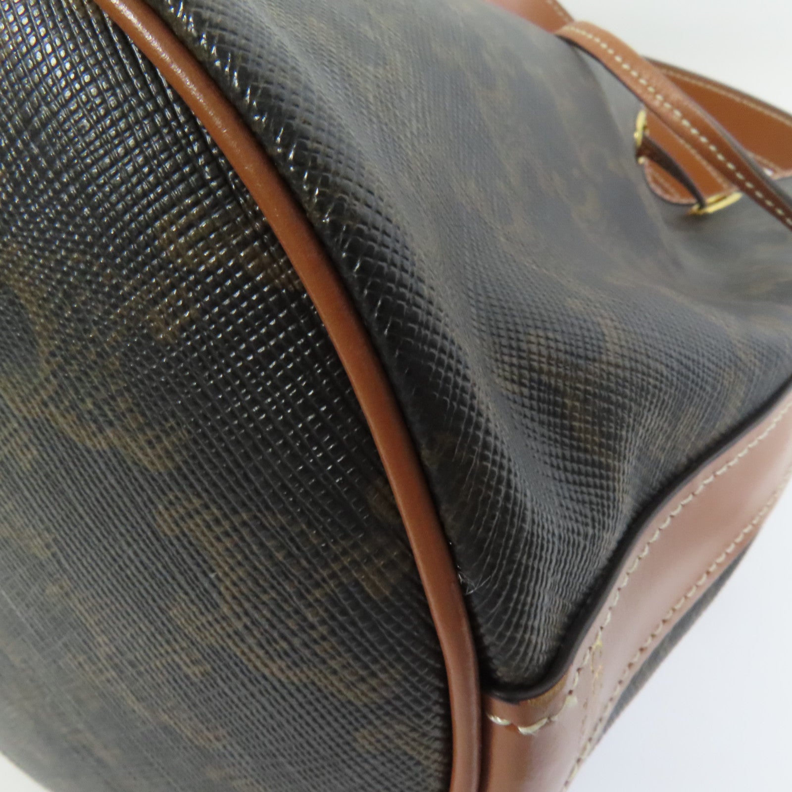 CELINE 塗層帆布Triomphe Drawstring Small bucket肩背袋