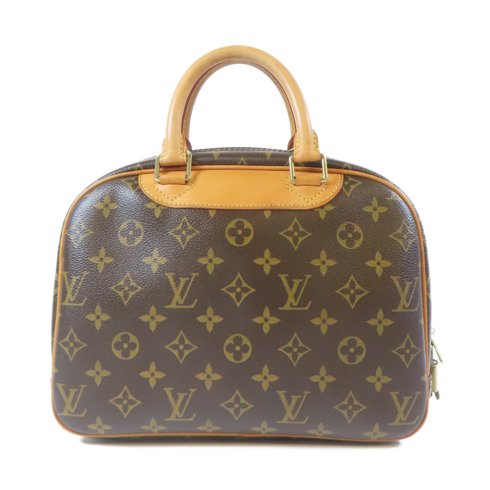 LOUIS VUITTON Monogram Trouville Handbag金扣手挽袋啡色
