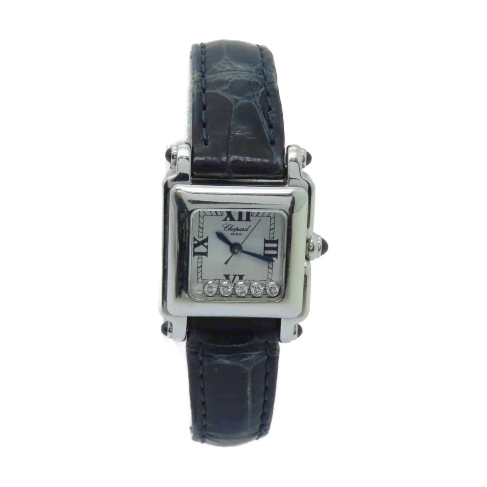 Chopard Happy Sport不鏽鋼/皮革手錶石英機芯白色
