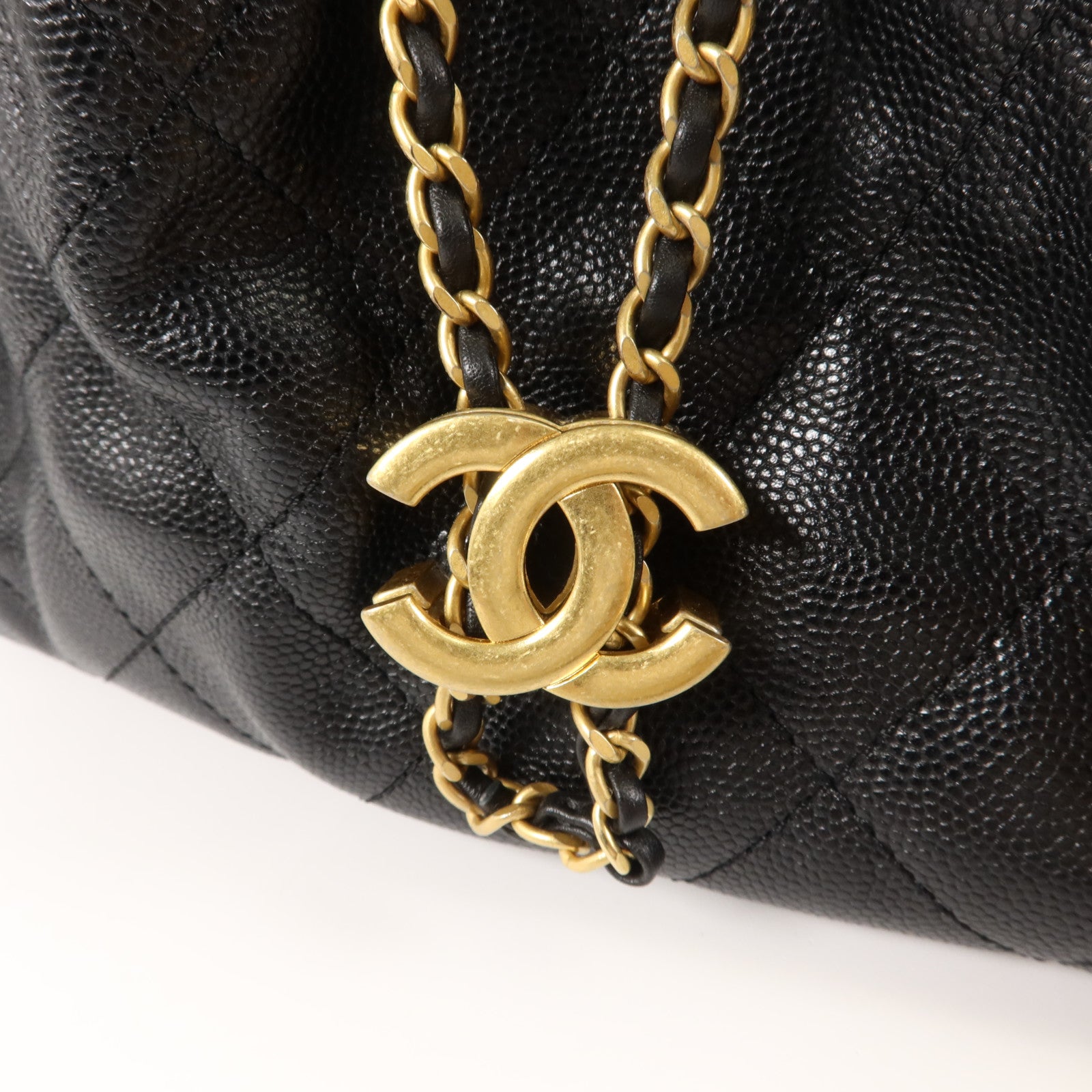 CHANEL 牛皮皮革25 Mini鏈帶肩背袋