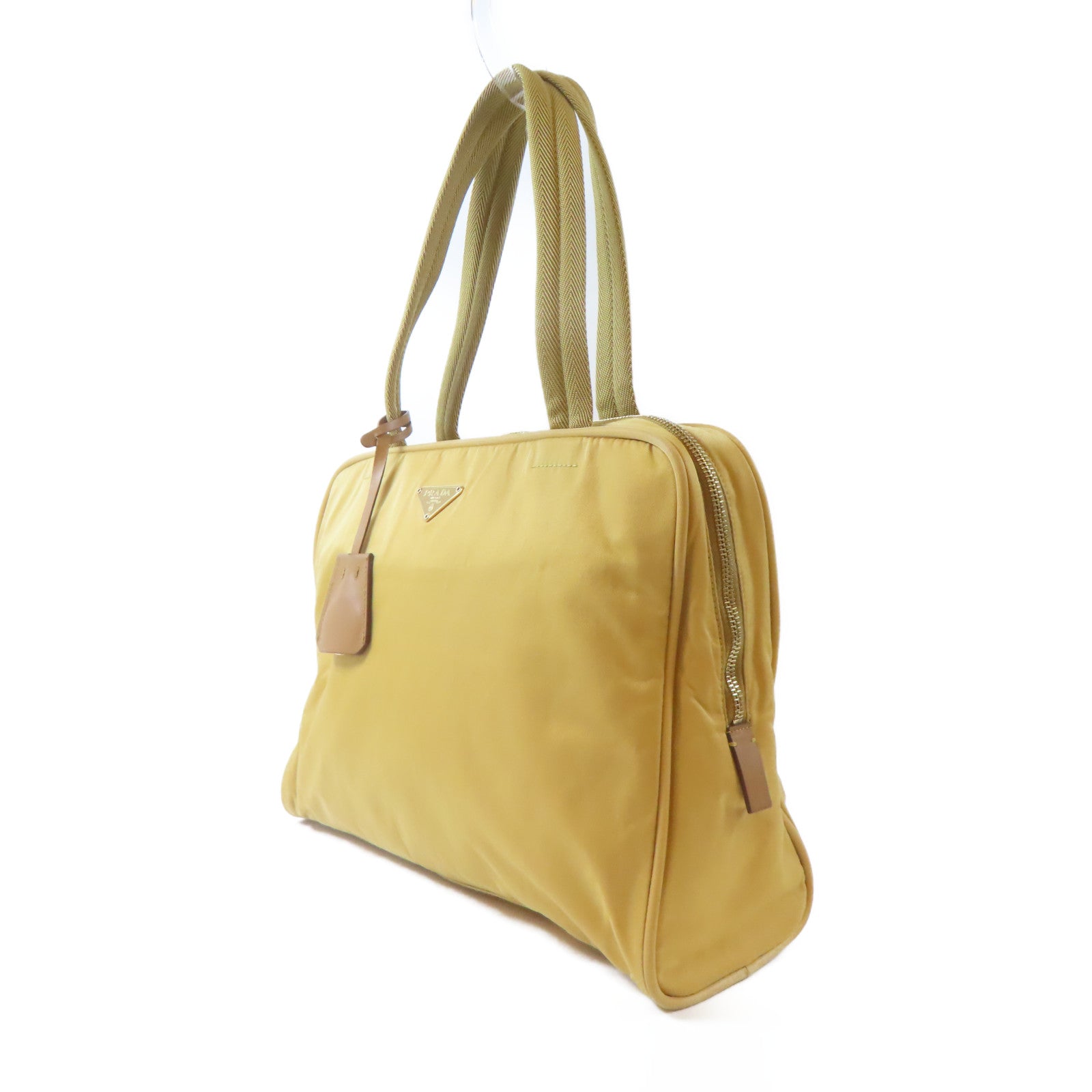 PRADA 【激減優惠】尼龍Shoulder Bag金扣肩背袋金黃色
