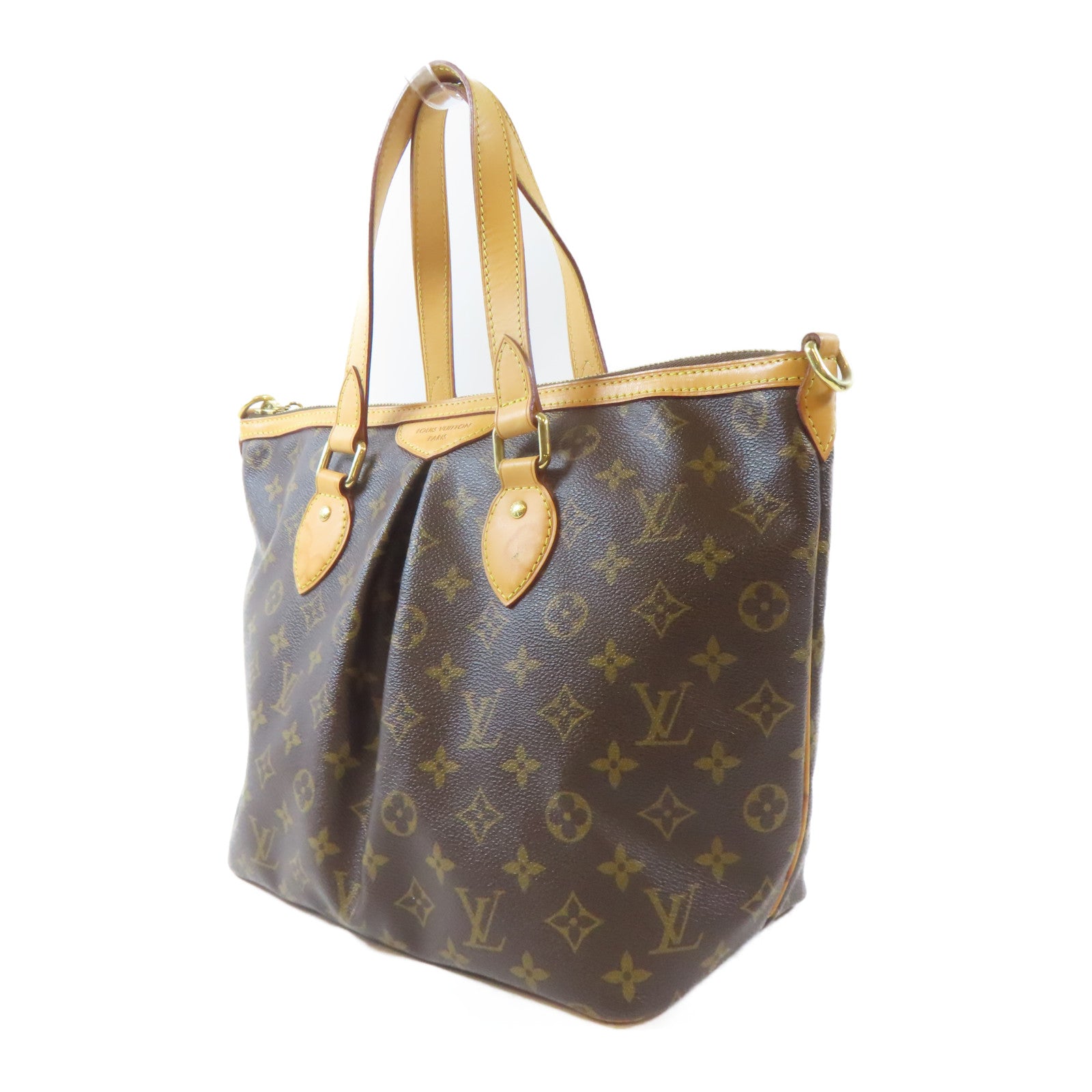 LOUIS VUITTON Monogram Palermo PM金扣手挽肩背兩用袋啡色