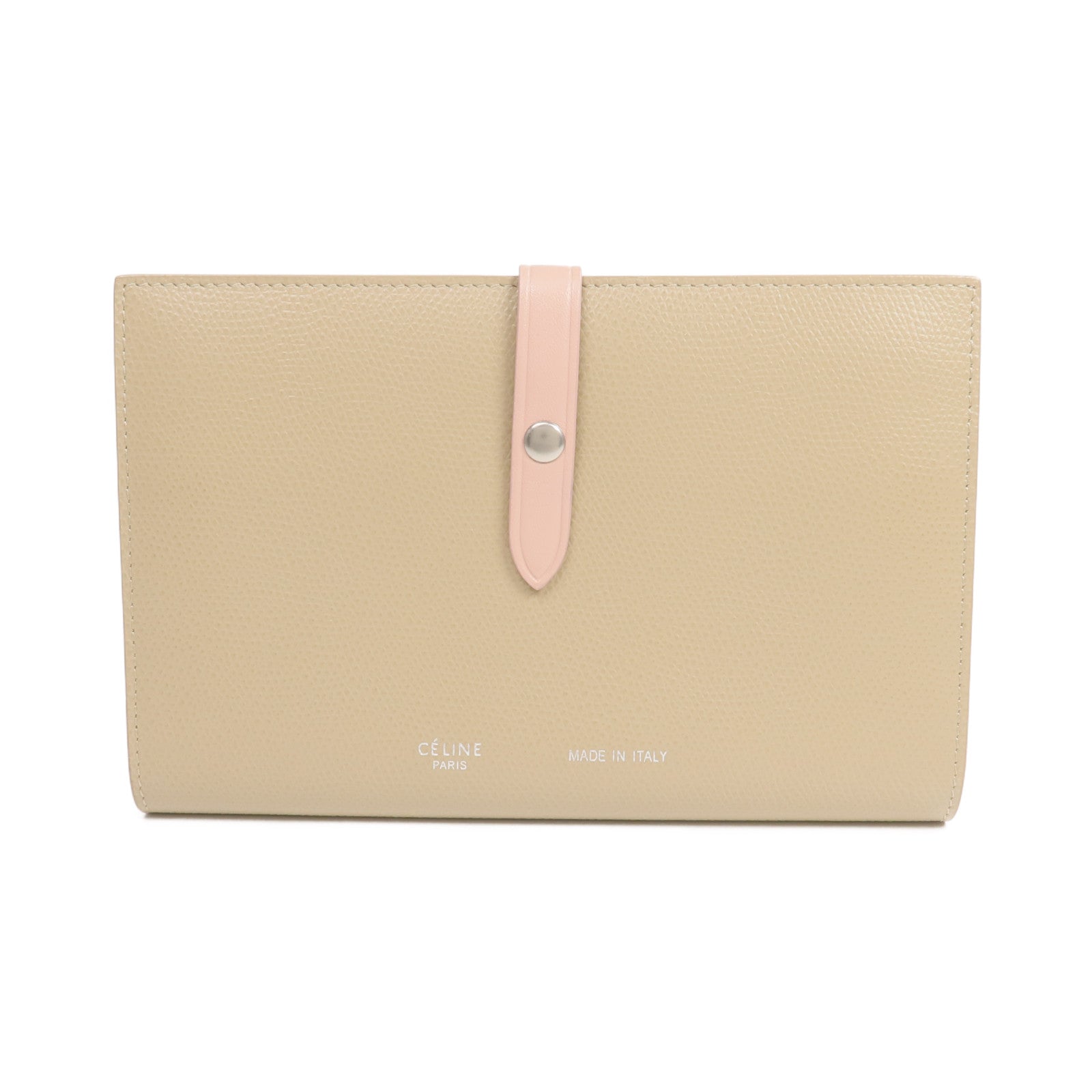 CELINE 【激減優惠】牛皮皮革Long wallet銀扣長錢包