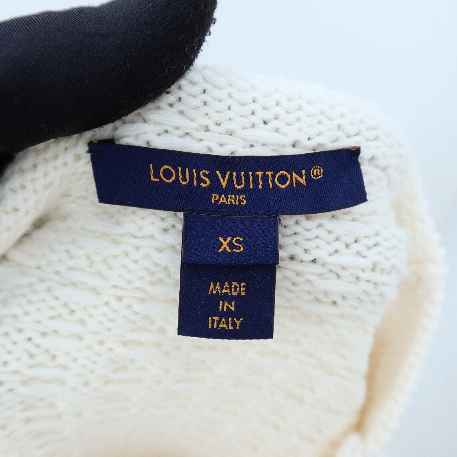 LOUIS VUITTON Wool/Cotton/Cashmere Waffle Knit Top針織