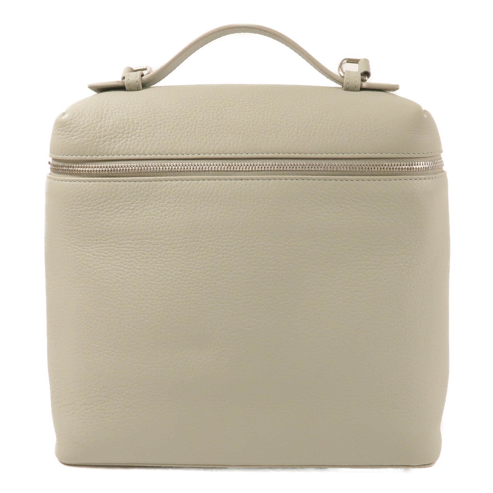 Loro Piana 牛皮皮革Extra Pocket BackPack銀扣背包