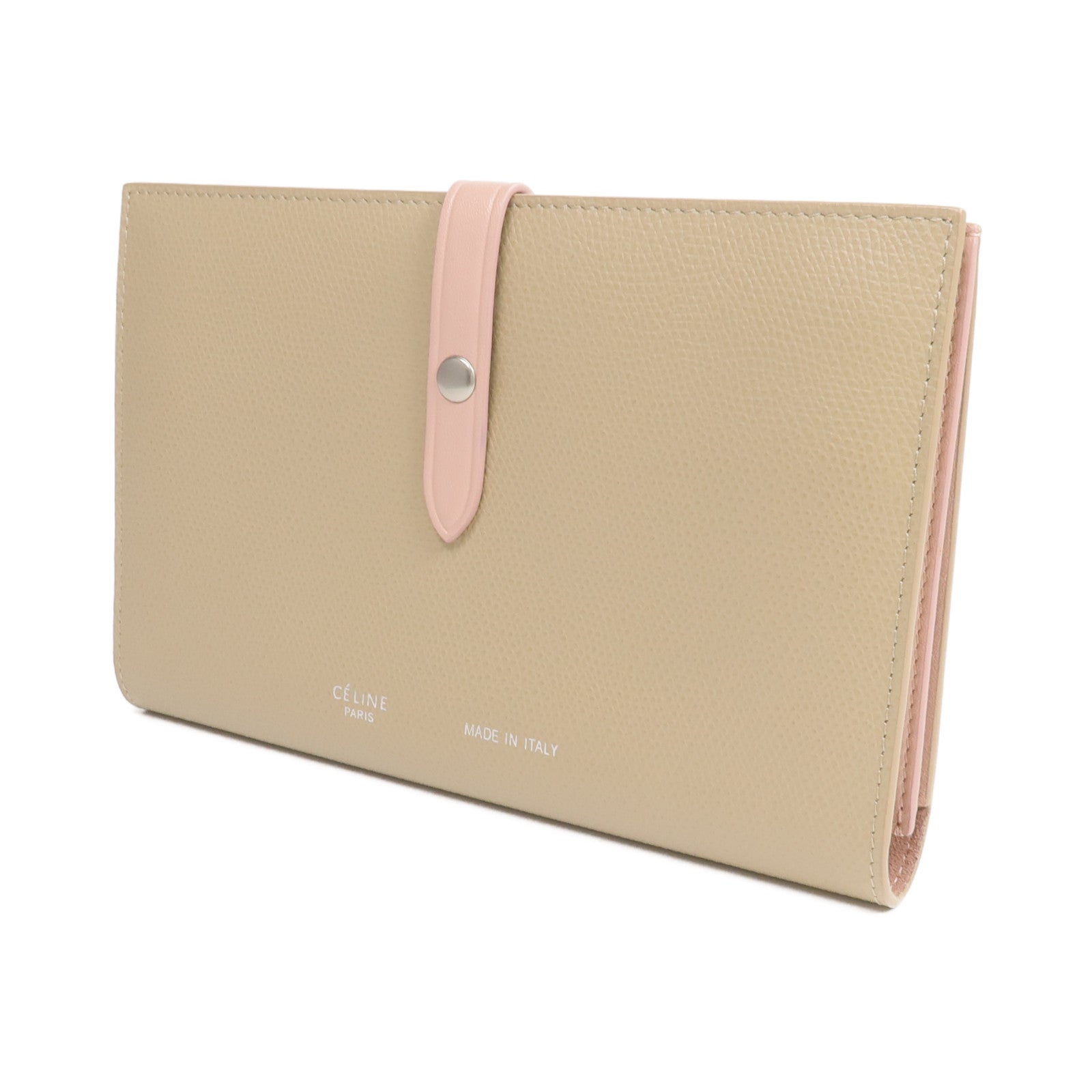 CELINE 【激減優惠】牛皮皮革Long wallet銀扣長錢包
