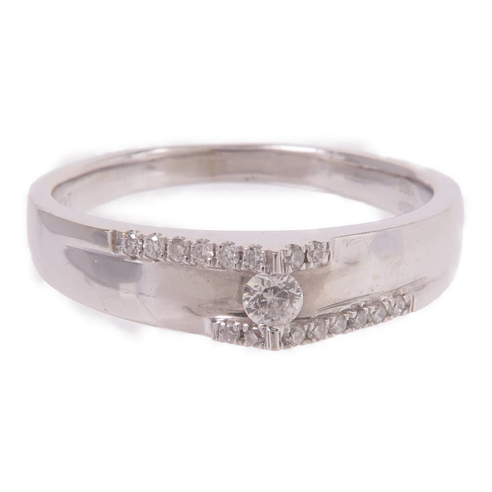JEWELRY 【激減優惠】18K白金Diamond Ring鑽石戒指US#4.75