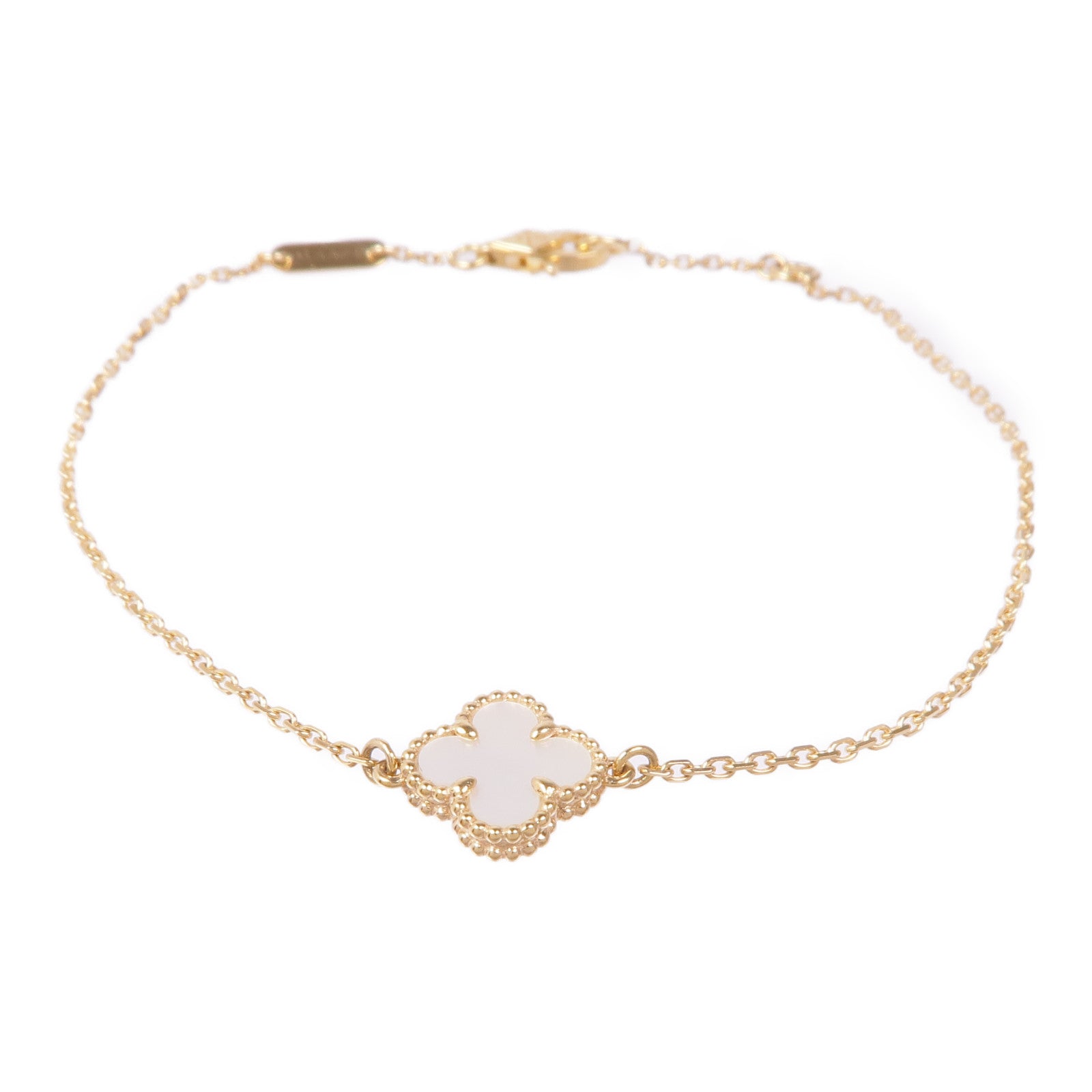 Van Cleef & Arpels 18K黃金/珍珠母貝Sweet Alhambra手鏈