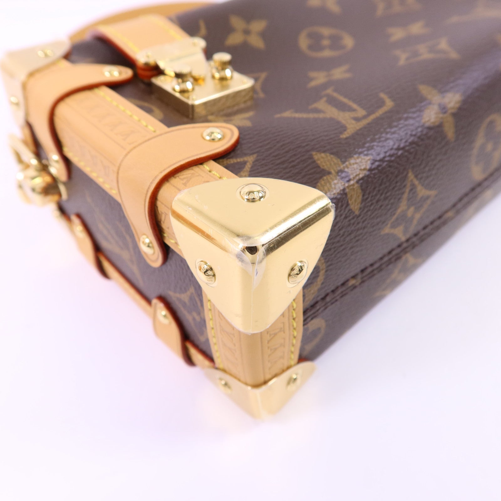 LOUIS VUITTON Monogram Side Trunk PM金扣手挽肩背兩用袋