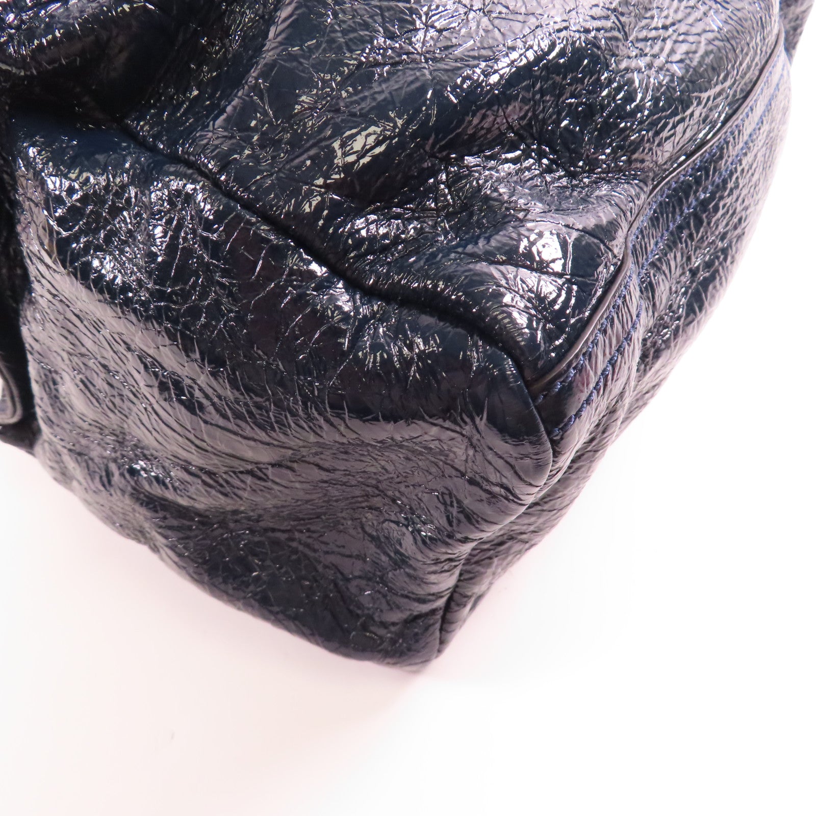 GIVENCHY 漆皮皮革2 Way Shoulder銀扣手挽肩背兩用袋