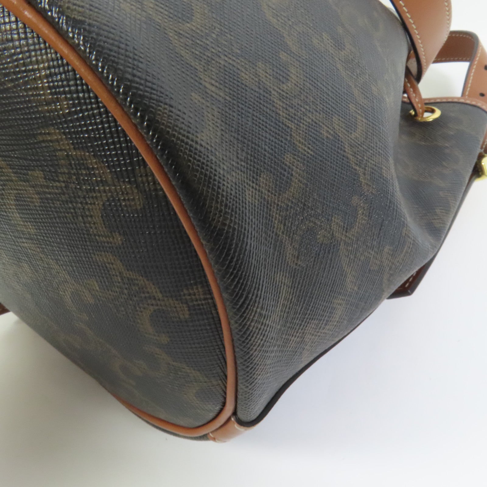 CELINE 塗層帆布Triomphe Drawstring Small bucket肩背袋