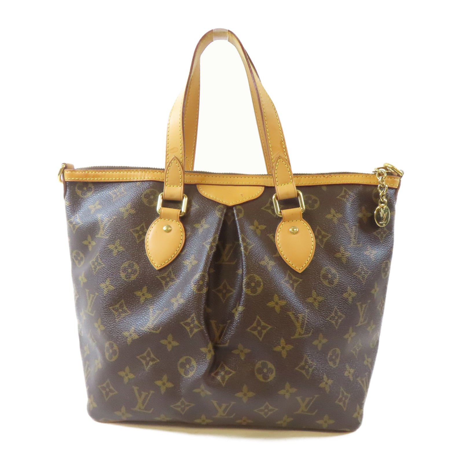 LOUIS VUITTON Monogram Palermo PM金扣手挽肩背兩用袋啡色