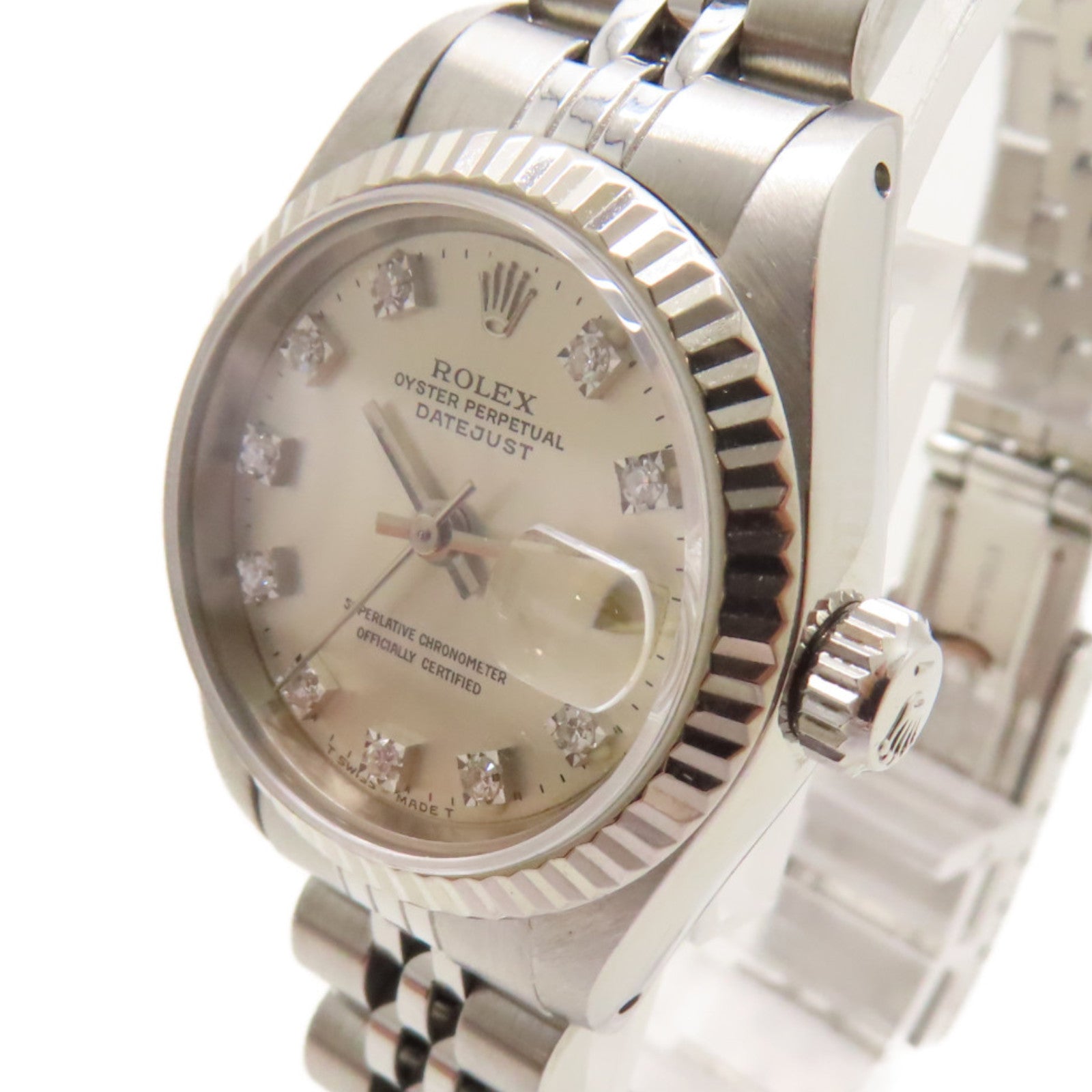 ROLEX Datejust不鏽鋼手錶自動機芯銀色