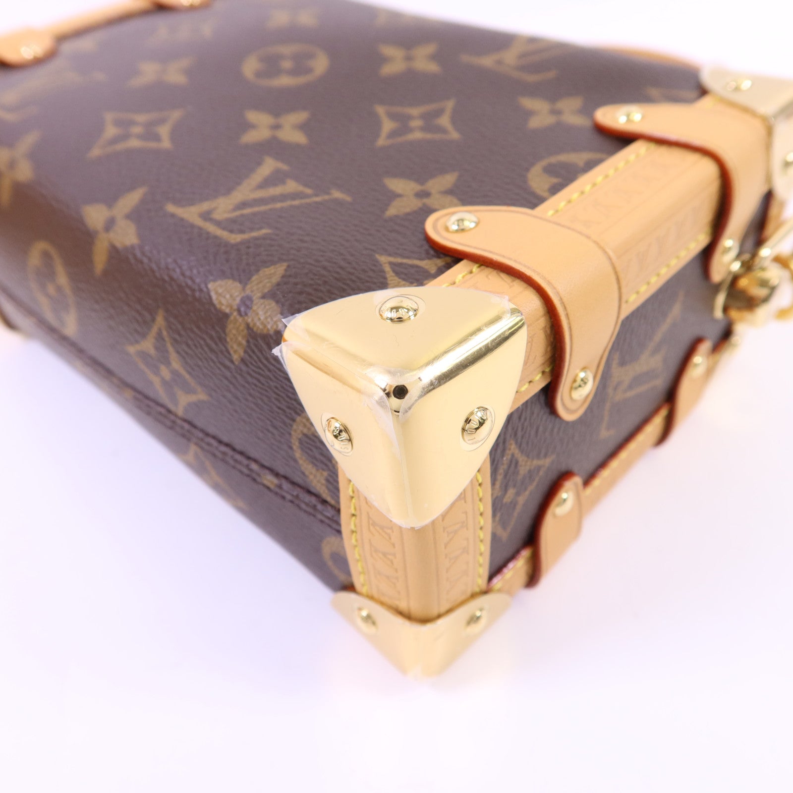 LOUIS VUITTON Monogram Side Trunk PM金扣手挽肩背兩用袋