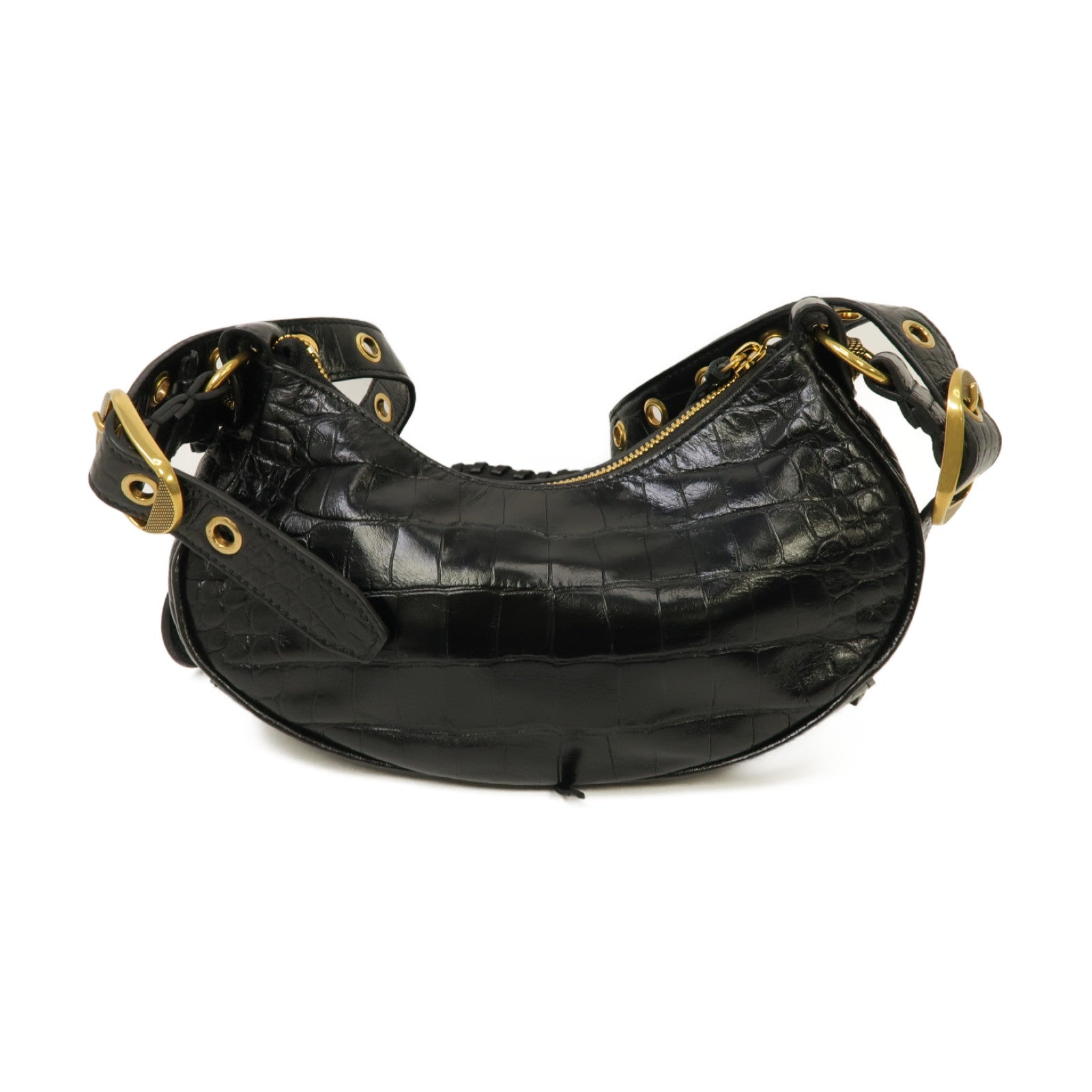 BALENCIAGA 【激減優惠】牛皮皮革Le Cagole Xs Shoulder Bag金扣肩背袋黑色