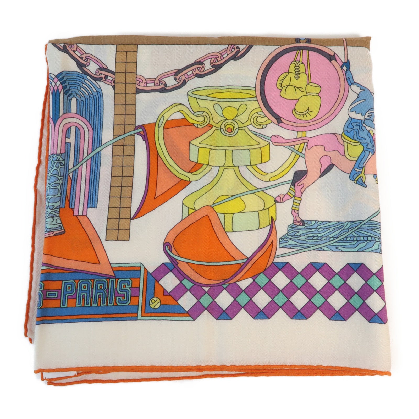 HERMES 【激減優惠】羊絨Scarf圍巾Multicolor