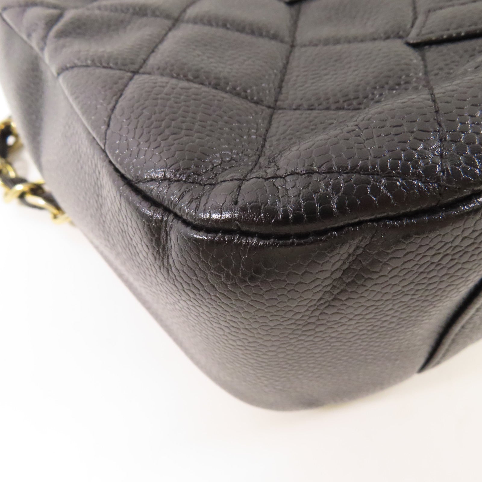 CHANEL 牛皮皮革Shoulder Bag金扣鏈帶肩背袋