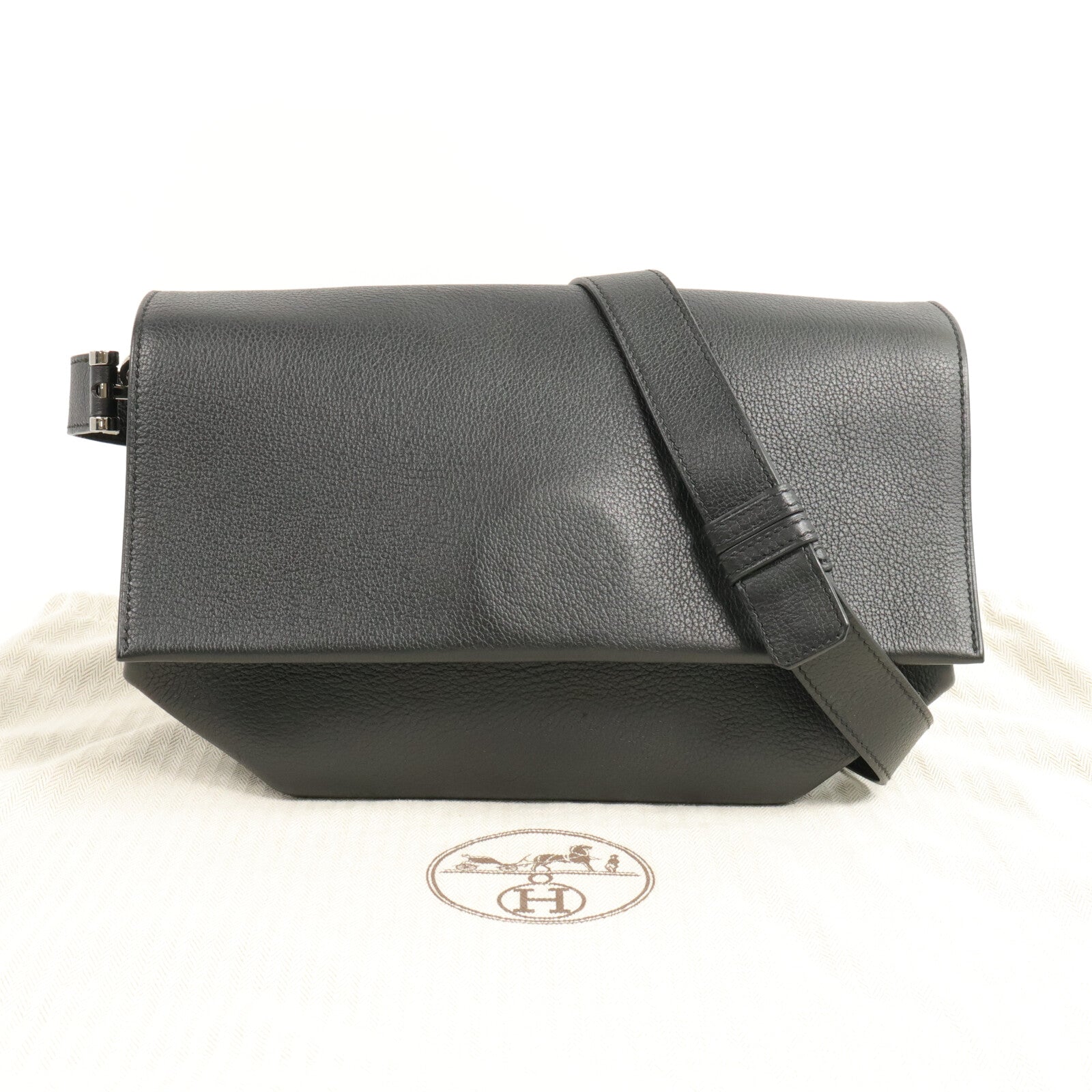 HERMES Novillo Opli 28肩背袋Noir/Toffee