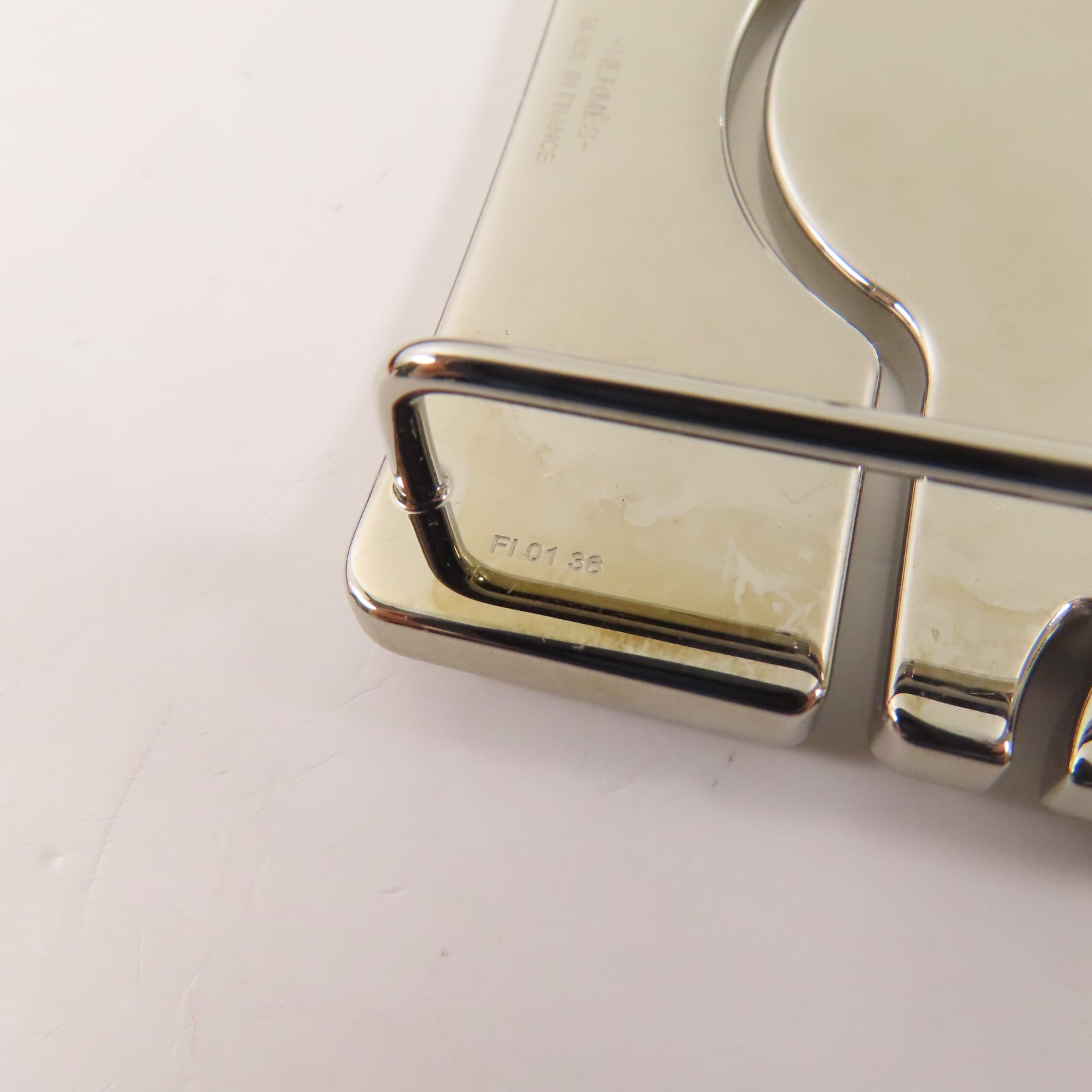 HERMES 牛皮皮革A Cheval Belt銀扣皮帶Nori/黑色