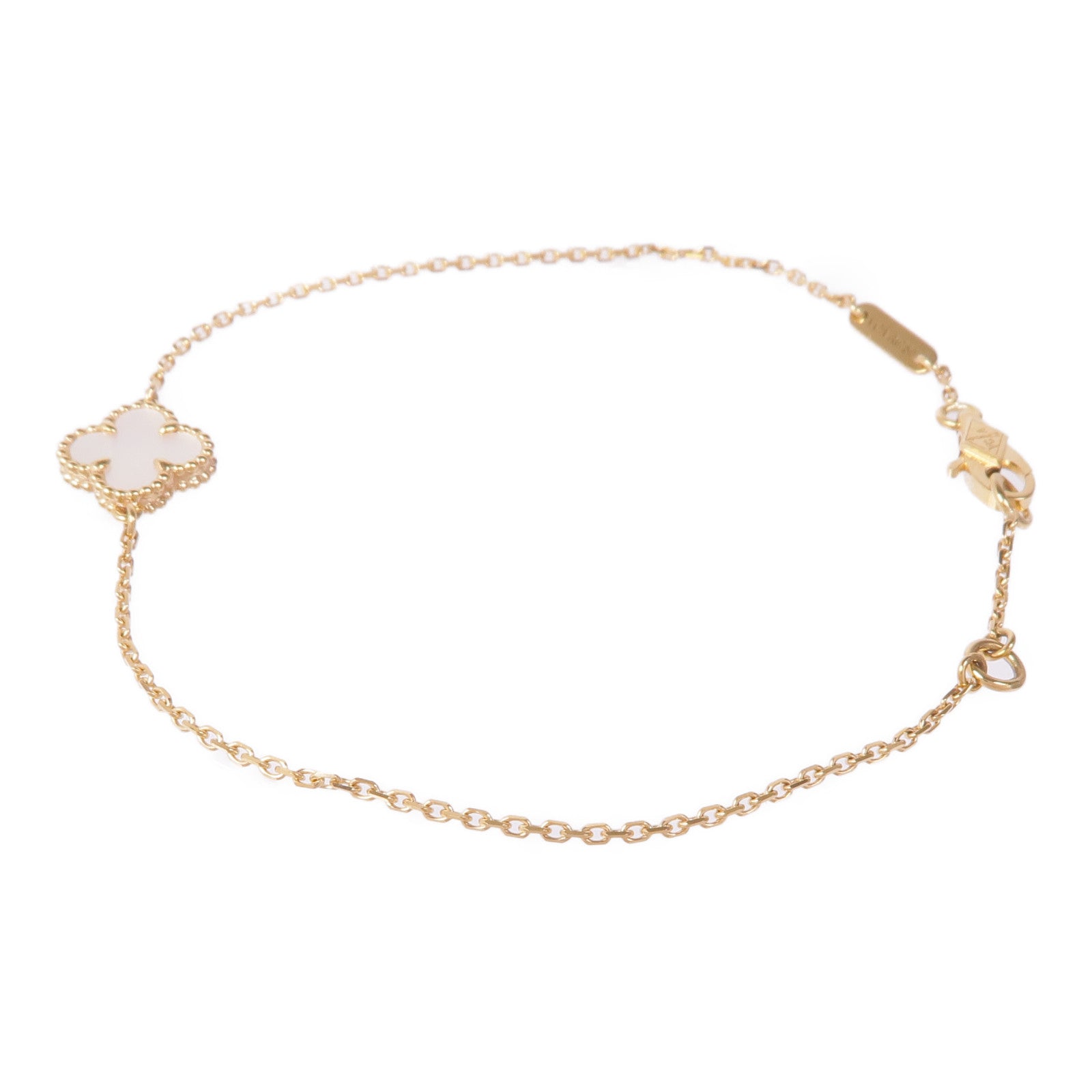 Van Cleef & Arpels 18K黃金/珍珠母貝Sweet Alhambra手鏈