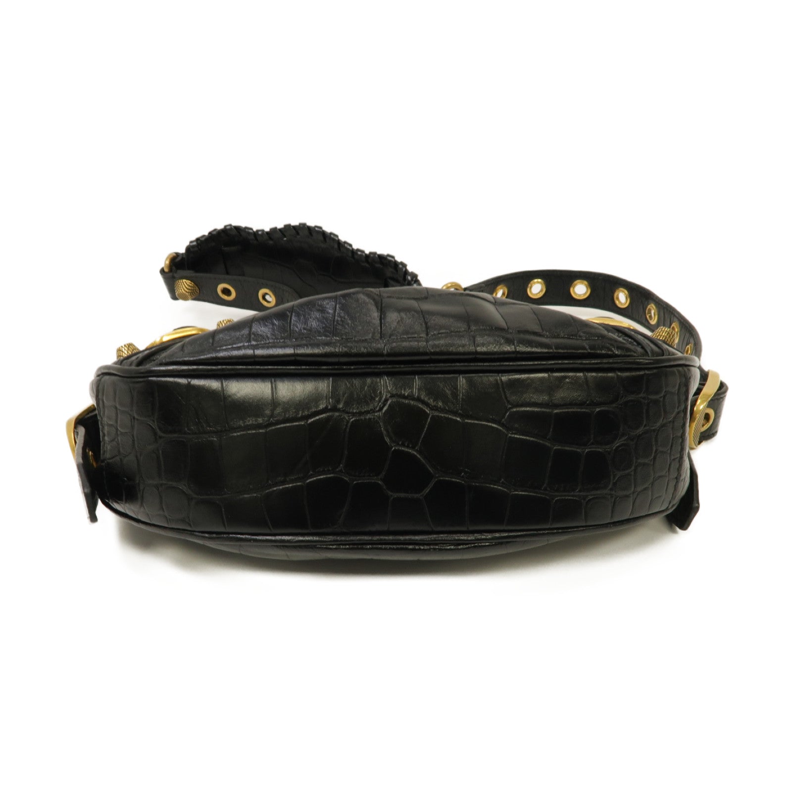 BALENCIAGA 【激減優惠】牛皮皮革Le Cagole Xs Shoulder Bag金扣肩背袋黑色