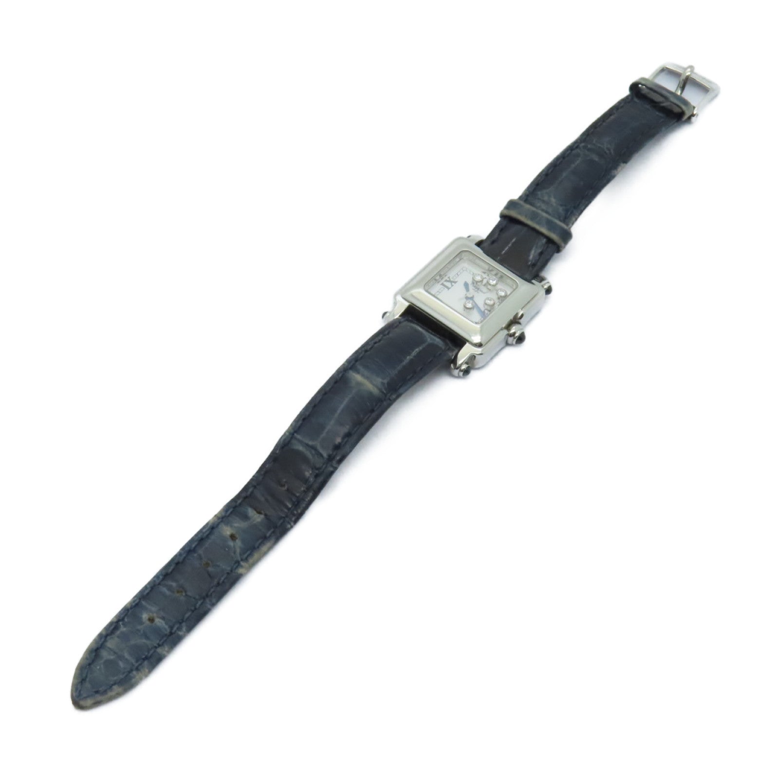 Chopard Happy Sport不鏽鋼/皮革手錶石英機芯白色