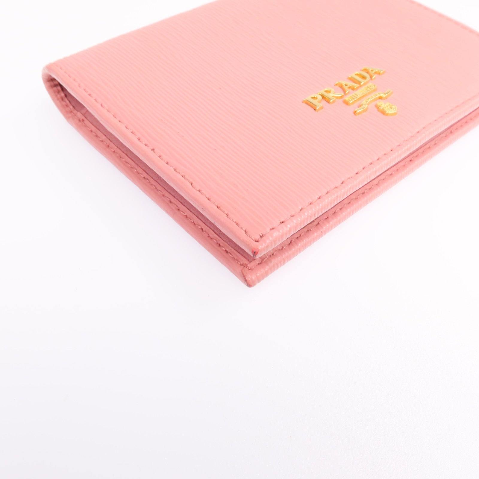 PRADA 牛皮皮革Wallet金扣錢包