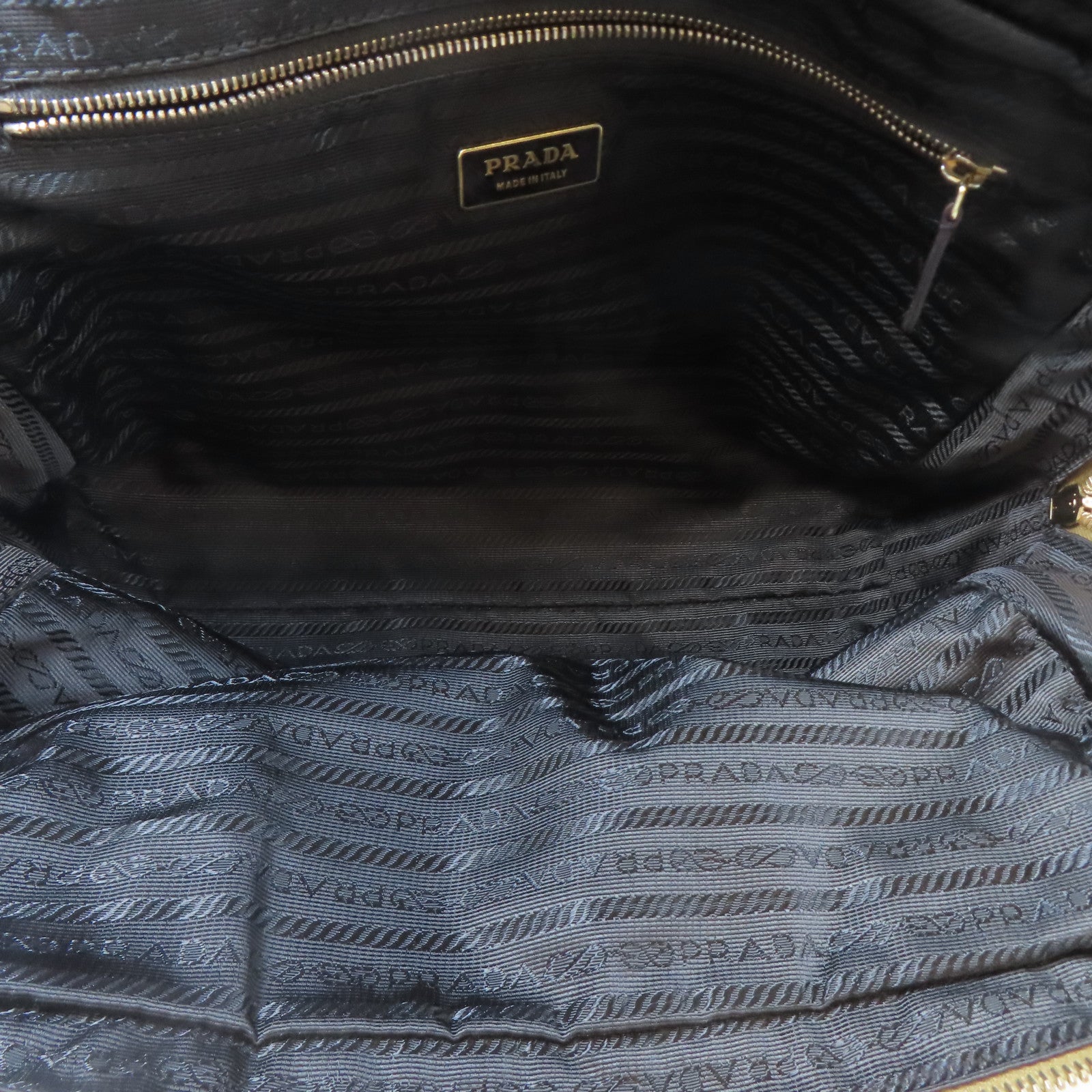 PRADA 【激減優惠】尼龍Shoulder Bag金扣肩背袋金黃色