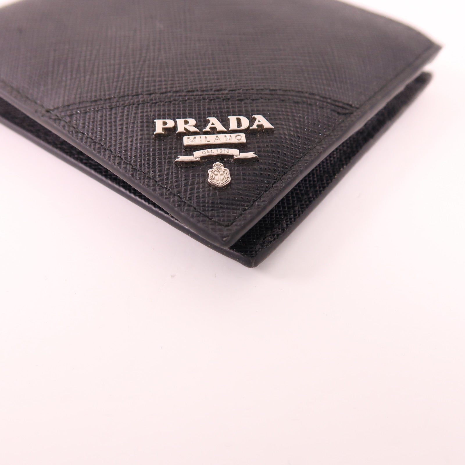 PRADA 牛皮皮革Wallet銀扣錢包