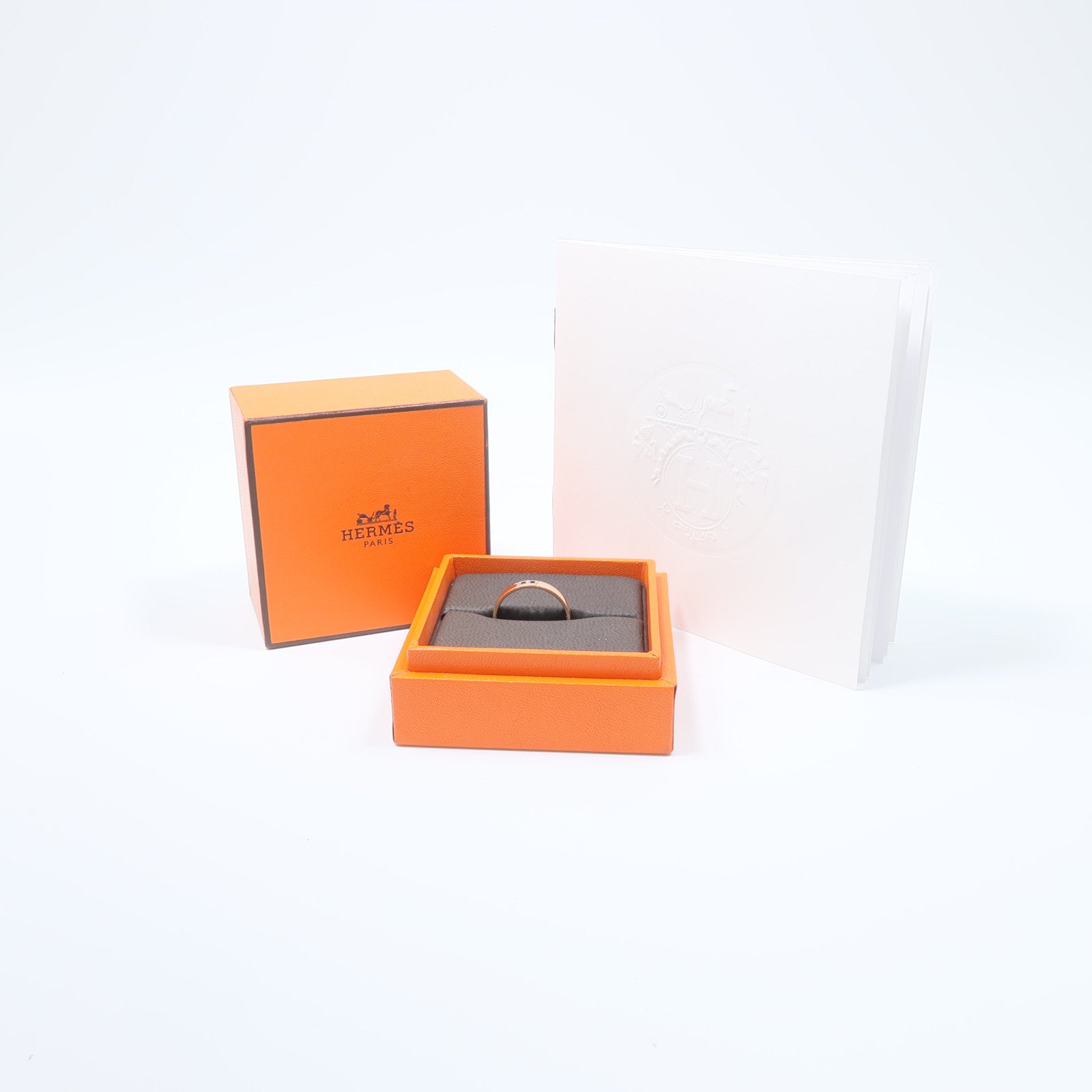 HERMES 18K玫瑰金Ever Herakles Ring鑽石戒指