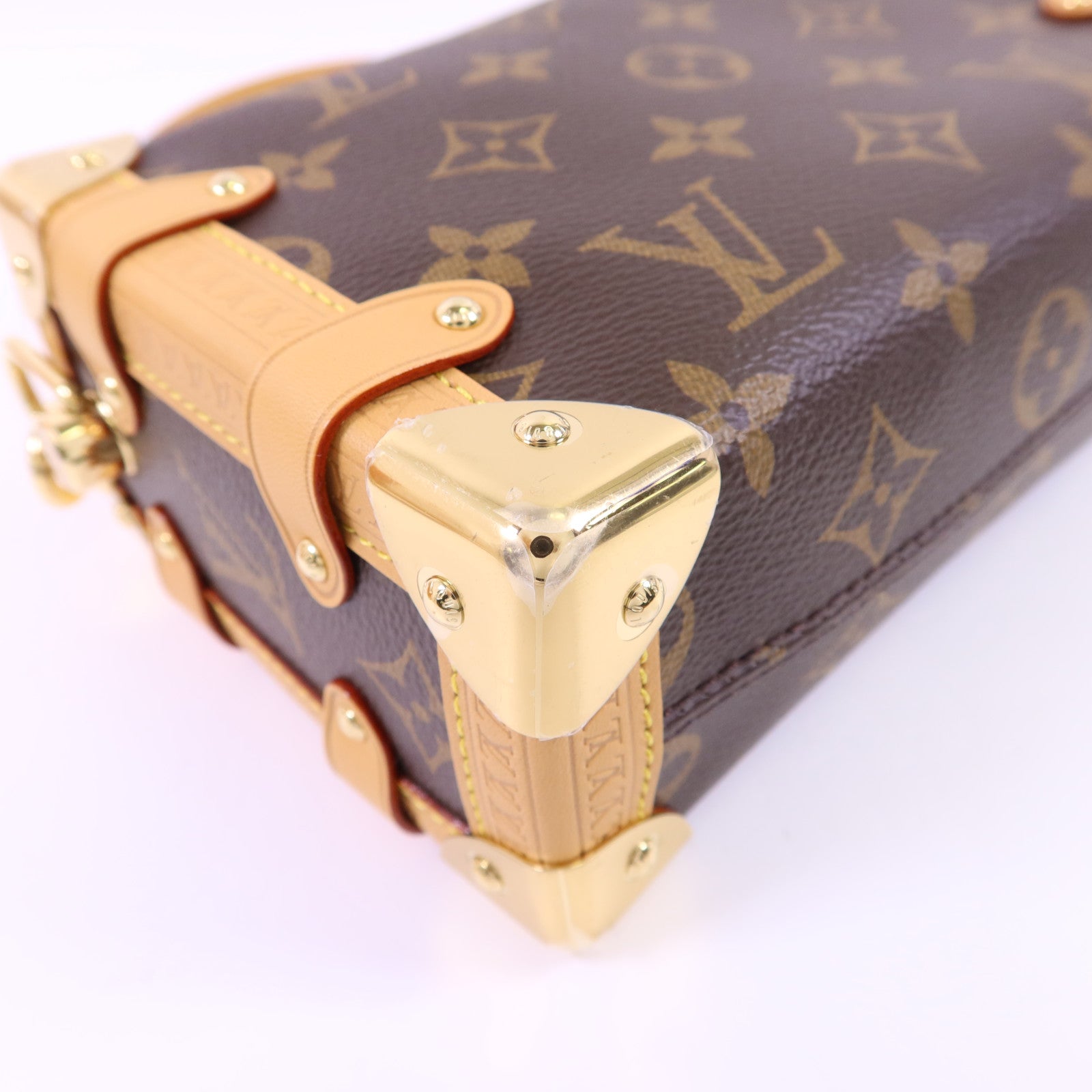 LOUIS VUITTON Monogram Side Trunk PM金扣手挽肩背兩用袋