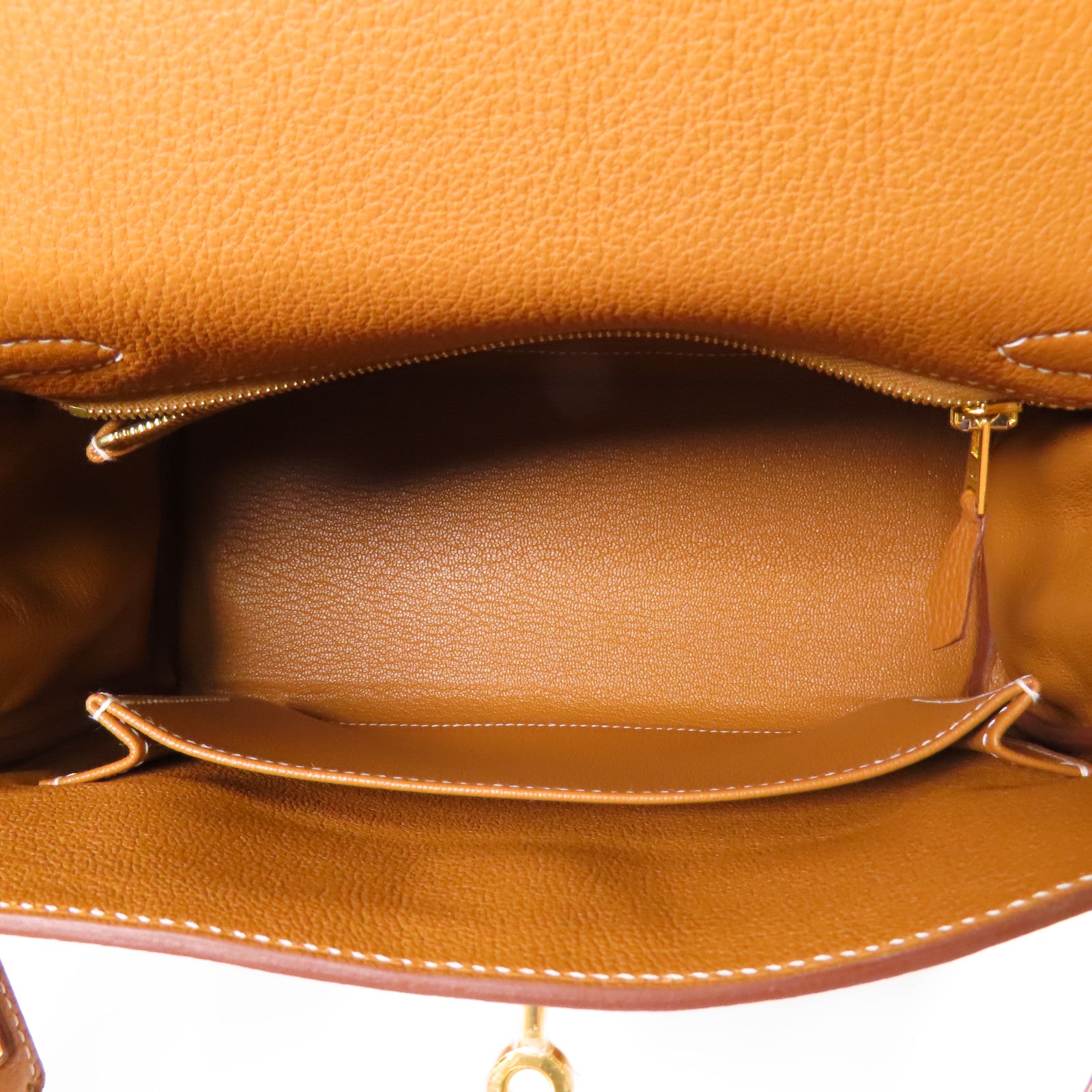 HERMES Togo皮革Kelly 25金扣手挽肩背兩用袋Gold