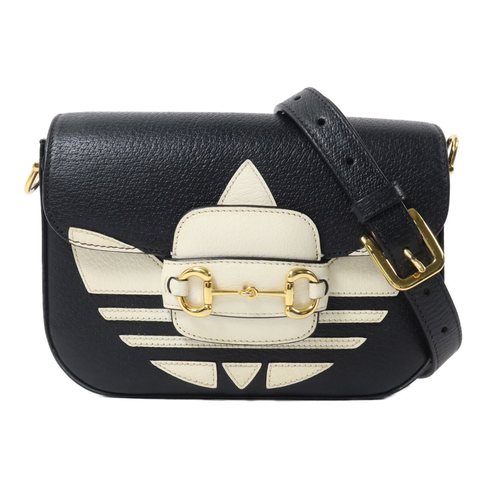 GUCCI 牛皮皮革Gucci x Adidas Horsebit 1955 Small金扣肩背袋
